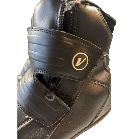 VEGA Street Motorcycle Riding Boots Size 11 Men's Leather Hoop and Lock Close - Picture 2 of 9